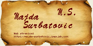 Majda Šurbatović vizit kartica